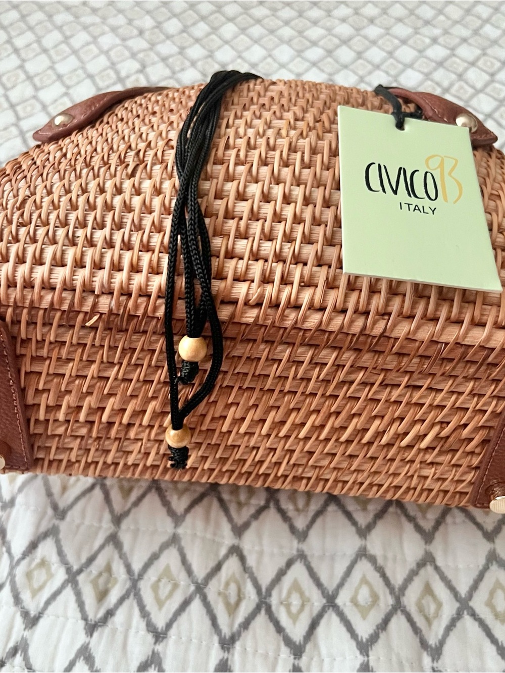 Civico 93 Italy Woven Structure Handbag - Picture 4 of 13